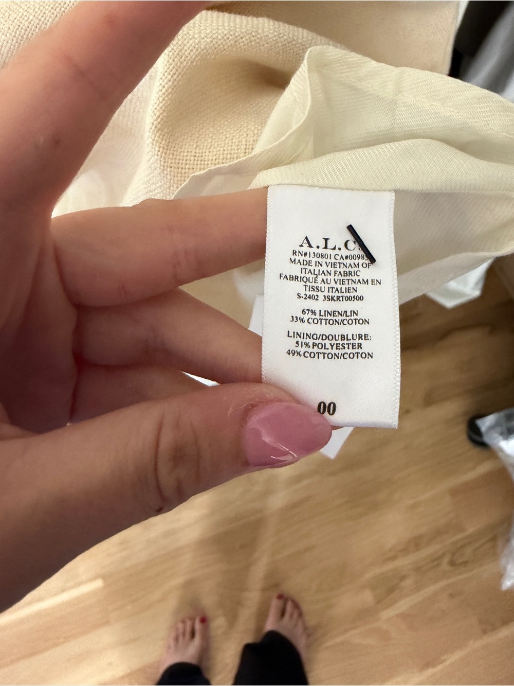 A.L.C. Lia Linen Midi Skirt - Picture 8 of 8